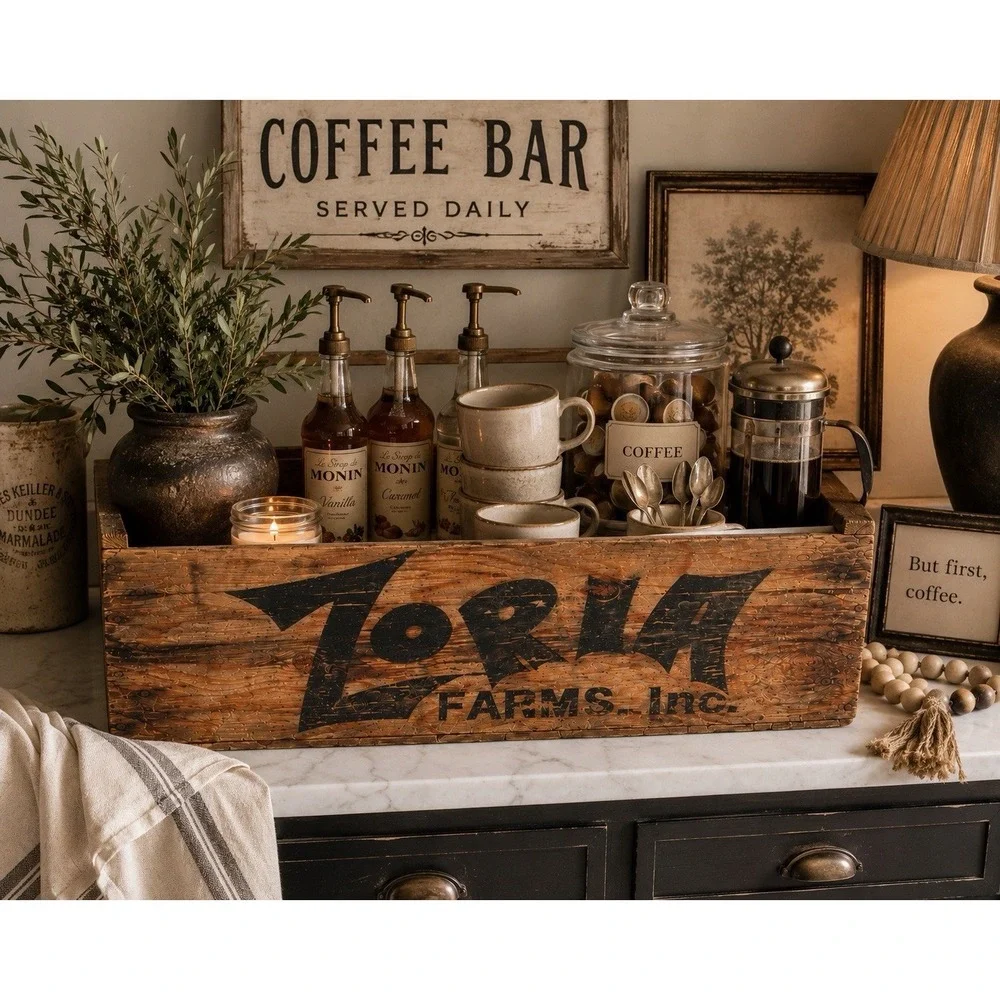 Zoria Farms Inc Wooden Produce Crate Box Rustic Farm‎ Decor 1993 CA